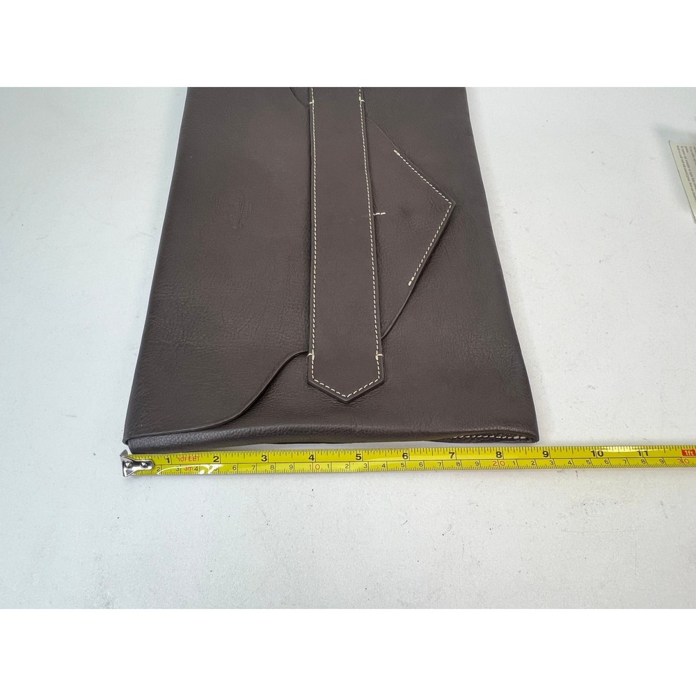 Boldrini Selleria Genuine Leather Clutch Made in Italy Brown Envelope‎ Bag - Picture 9 of 13